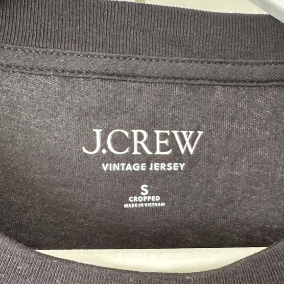 J. Crew Black Vintage Jersey Long Sleeve Tee - Picture 3 of 6